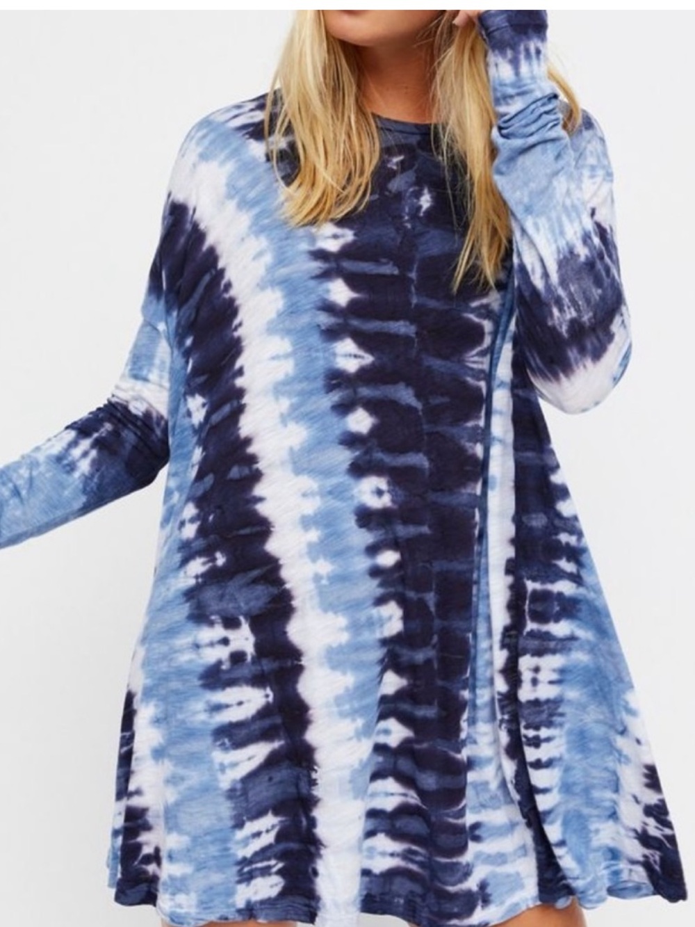 NWT Show Me Your Mumu Mellow Will Tunic Dress in Tie-Dye Blue size L